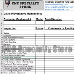 cnc maintenance|Cnc maintenance checklist.